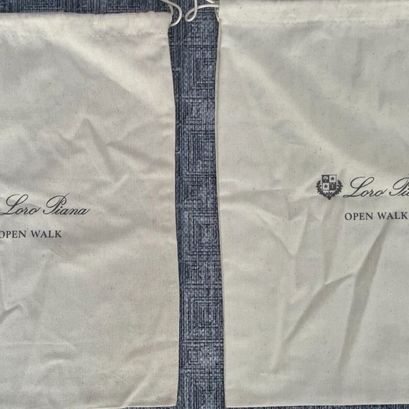 Loro Piana Open Walk Dust Bags Draw String Storage Bag Cotton Bag Made in Italy - Picture 6 of 12